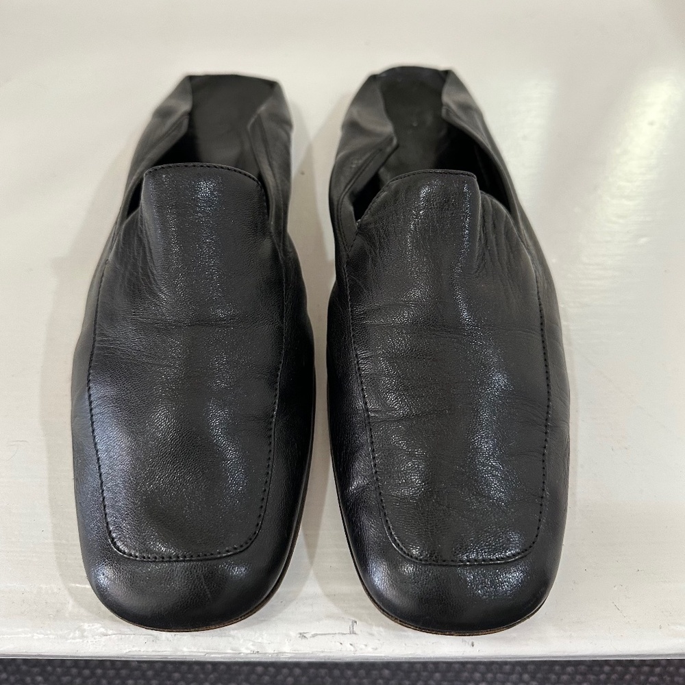 Vintage Dolce & Gabbana Black Leather Mules SZ 40 IT